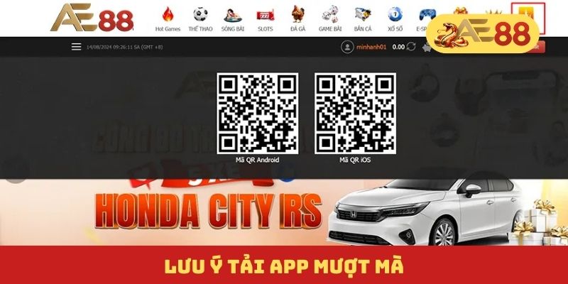 Lưu ý tải app mượt mà