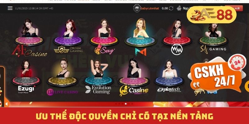 Ưu thế độc quyền chỉ có tại nền tảng Ưu thế độc quyền chỉ có tại nền tảng